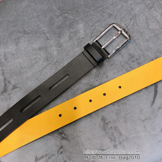 DIOR迪奧 19春秋pre collection經典針扣 走秀新品 情侶款 雙面頭層皮腰帶  xfp1268